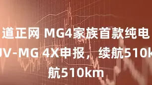 道正网 MG4家族首款纯电SUV-MG 4X申报，续航510km